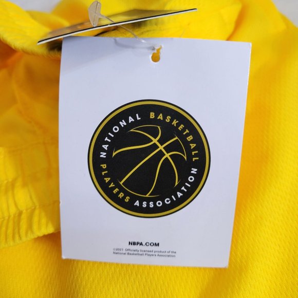 NBA UNK Lebron James #6 LA Lakers Basketball Jersey Shorts Gold Yellow vsmc288f - Picture 8 of 13